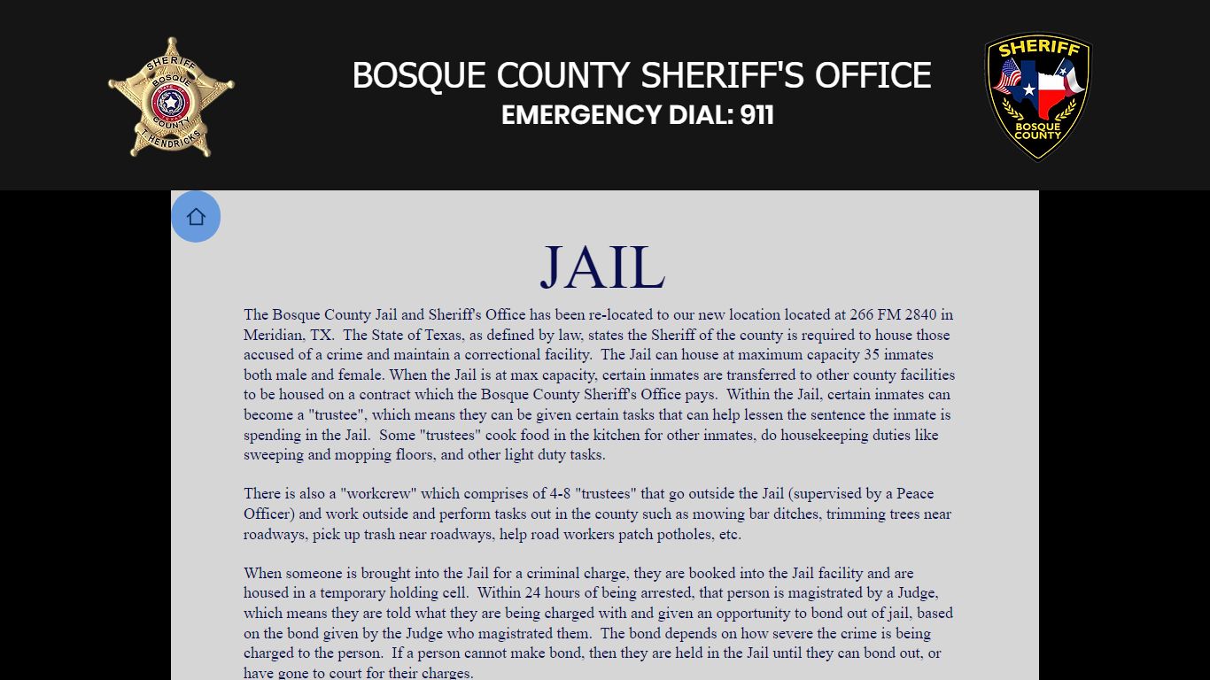 Jail - bosquecountysheriff